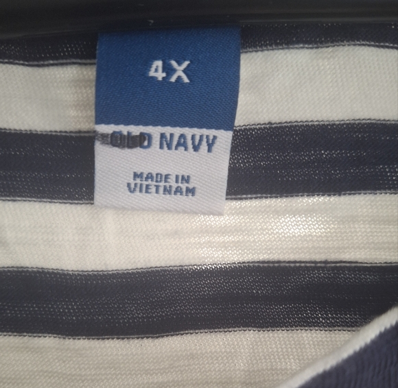 NWOT Old Navy Striped Navy and White Sleeveless Dress - Picture 2 of 6
